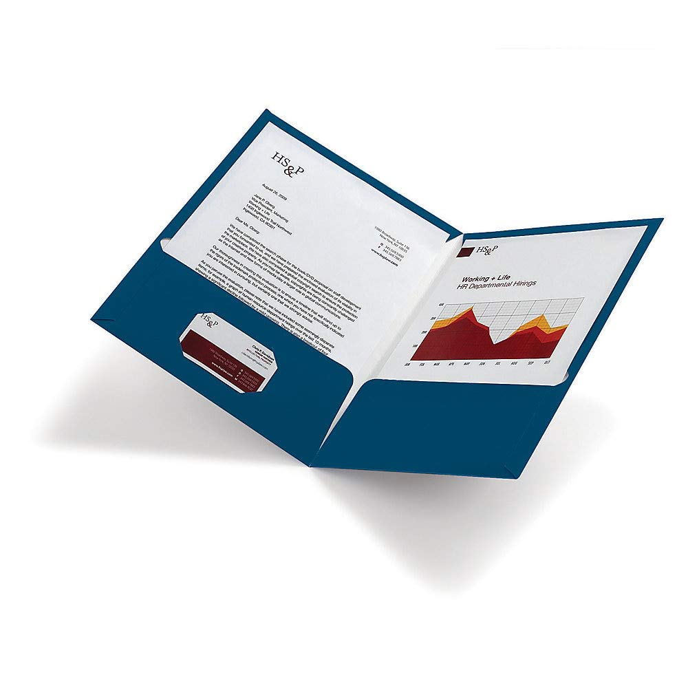 Office Depot Report Covers, 8 1/2In. X 11In, Navy Blue, Pack Of 10, Od-Navyblu