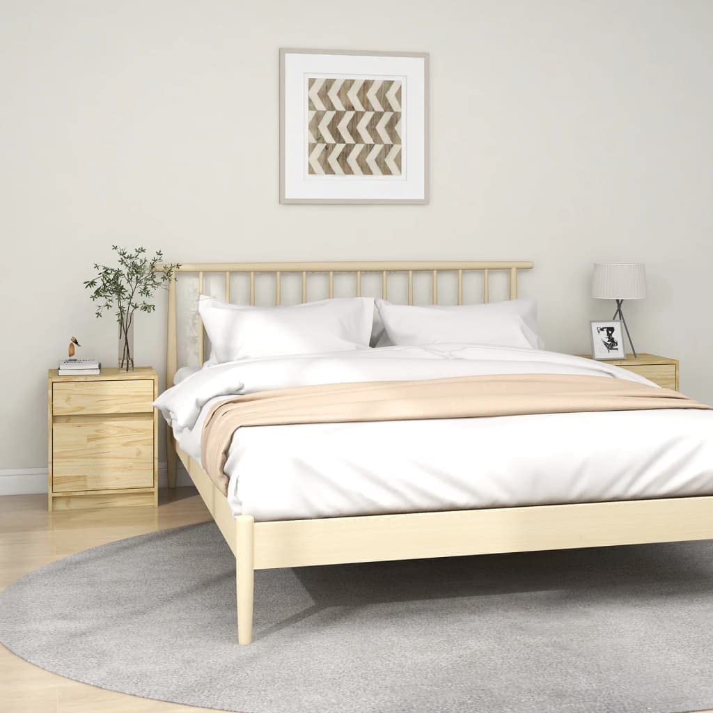 vidaXL Bedside Cabinets 2 pcs 15.7&quot;x12.2&quot;x19.7&quot; Solid Wood Pine