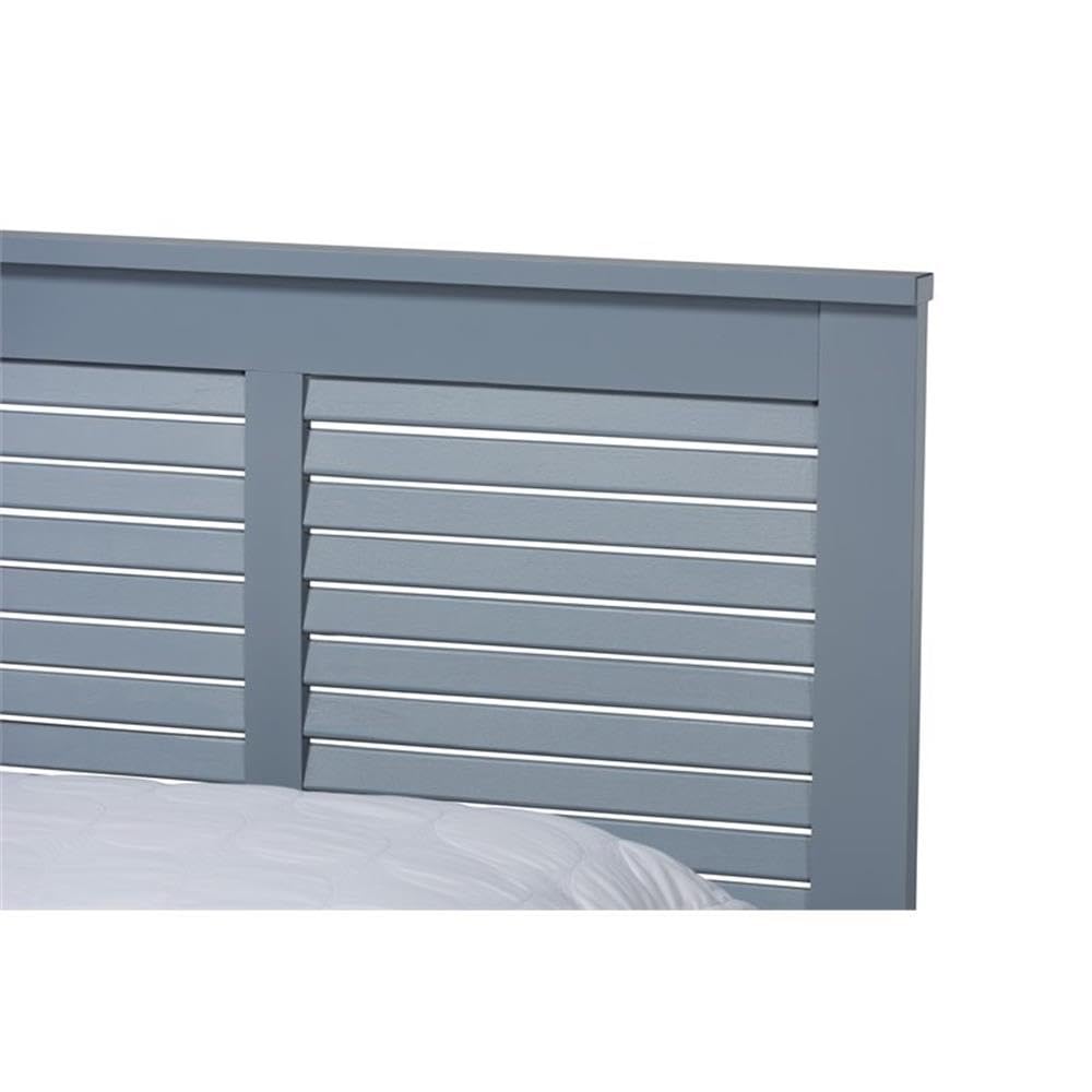 Baxton Studio Adela Modern and Contemporary Grey Finished Wood Full Size Platform Bed