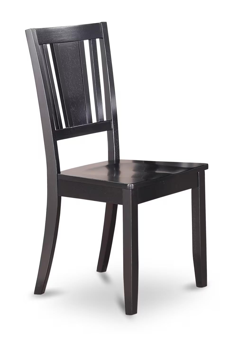 East West Furniture DLDU5-BLK-W 5 Piece Dining Table Set for 4 Includes a Round Kitchen Table with Dropleaf and 4 Dinette Chairs, 42x42 Inch, Black