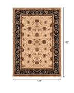 HomeRoots 528837 10 x 13 in. Oriental Non Skid Area Rug Black & Tan