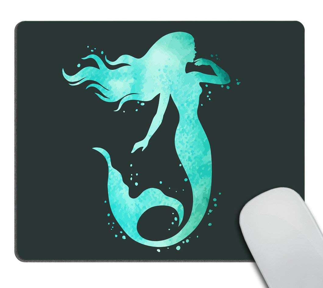 Smooffly Mermaid Mousepads Mermaid Mousepad Desk Accessory Cute Mouse Pad Mermaid Decor 9.5 X 7.9 Inch (240Mmx200Mmx3Mm)