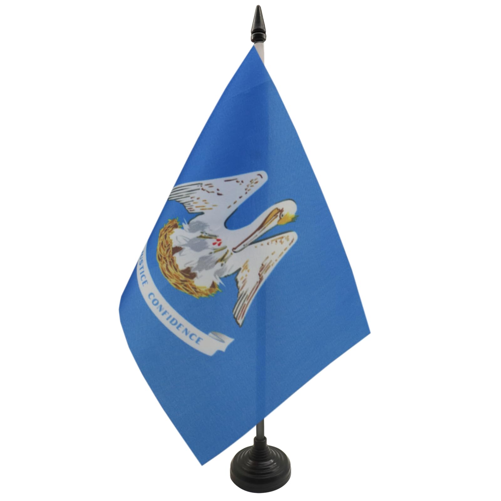 Louisiana Table Flag 5' X 8' - Us State Of Louisiane Desk Flag 21 X 14 Cm - Black Plastic Stick And Base - Az Flag