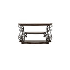 Coaster Furniture Sofa Table with Tempered Glass Top Deep Merlot 702449