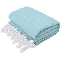 Open Road Goods Handmade Solid Color Yoga Blanket - Thick Mexican Blanket or Throw - Made for Yoga! (Mint Blanket)
