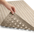 Gorilla Grip Patented Bath Tub Shower Mat, 35x16 Washable Bathtub Floor Mats, Suction Cups and Drain Holes to Keep Tubs Clean, B