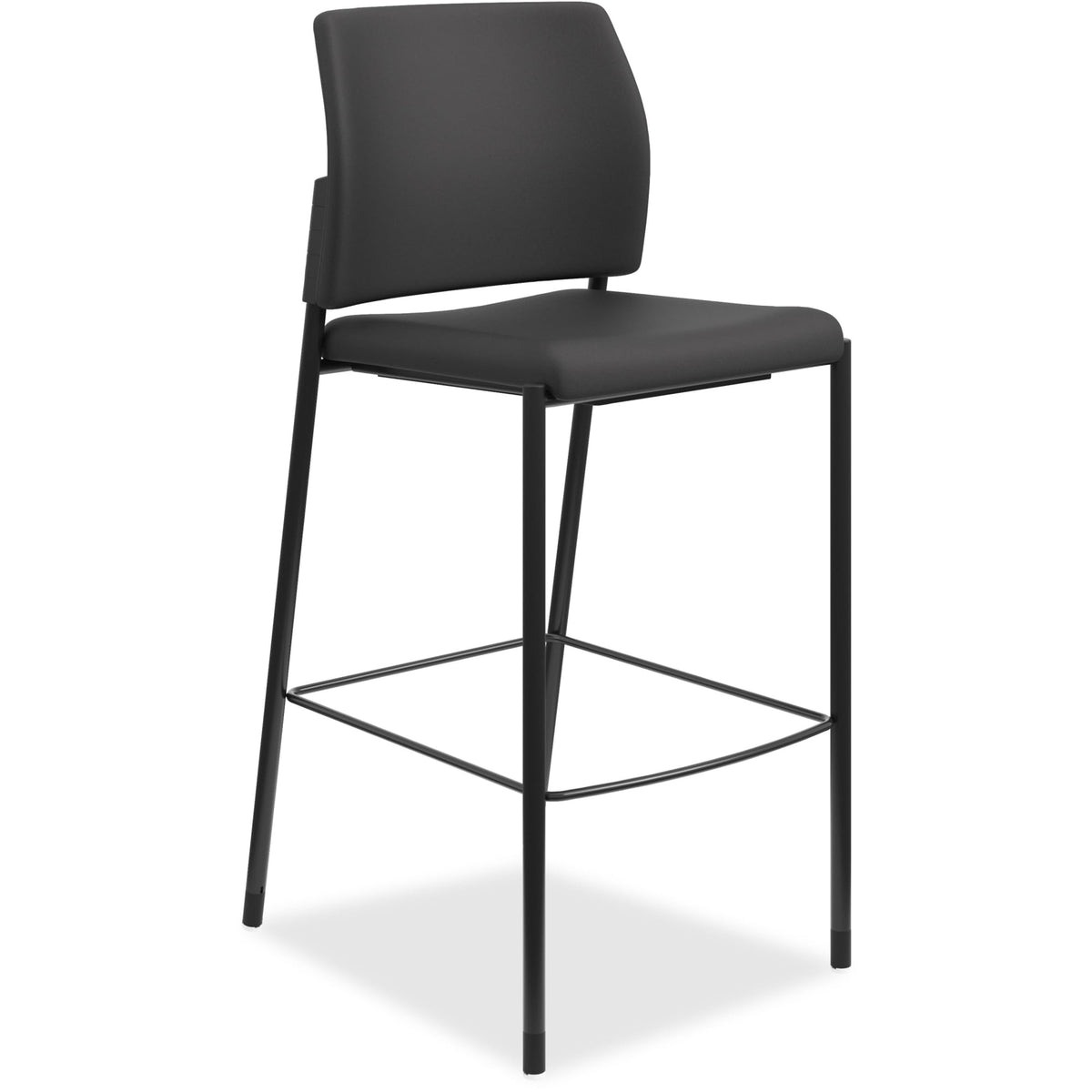 Hon Accommodate Cafe Stool With Textured Frame, Black