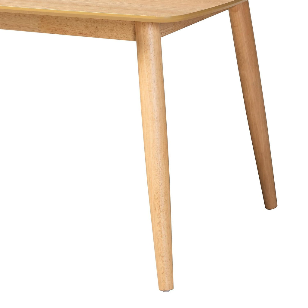 Baxton Studio Flora Wooden Dining Table, 35.4-inch D x 59.1-inch W, Natural Oak (234-13283-HIT)