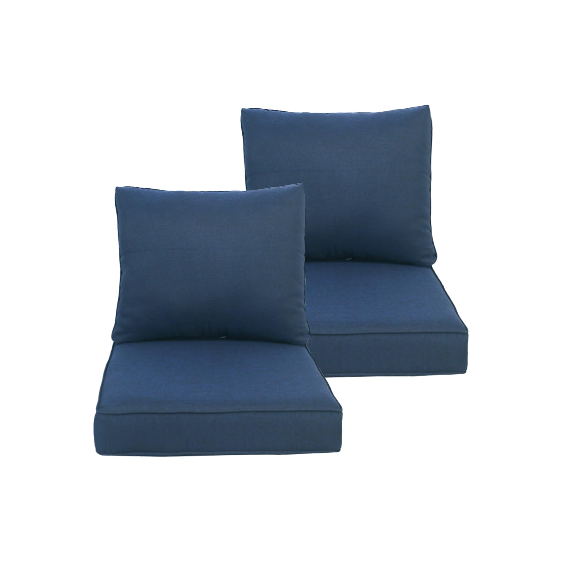Garden Lucky 23.5X25 Inch Outdoor/Indoor Deep Seat Patio Cushions Set Of 2 Deep Seat Bottom Resilient Foam Filling Water Repelle