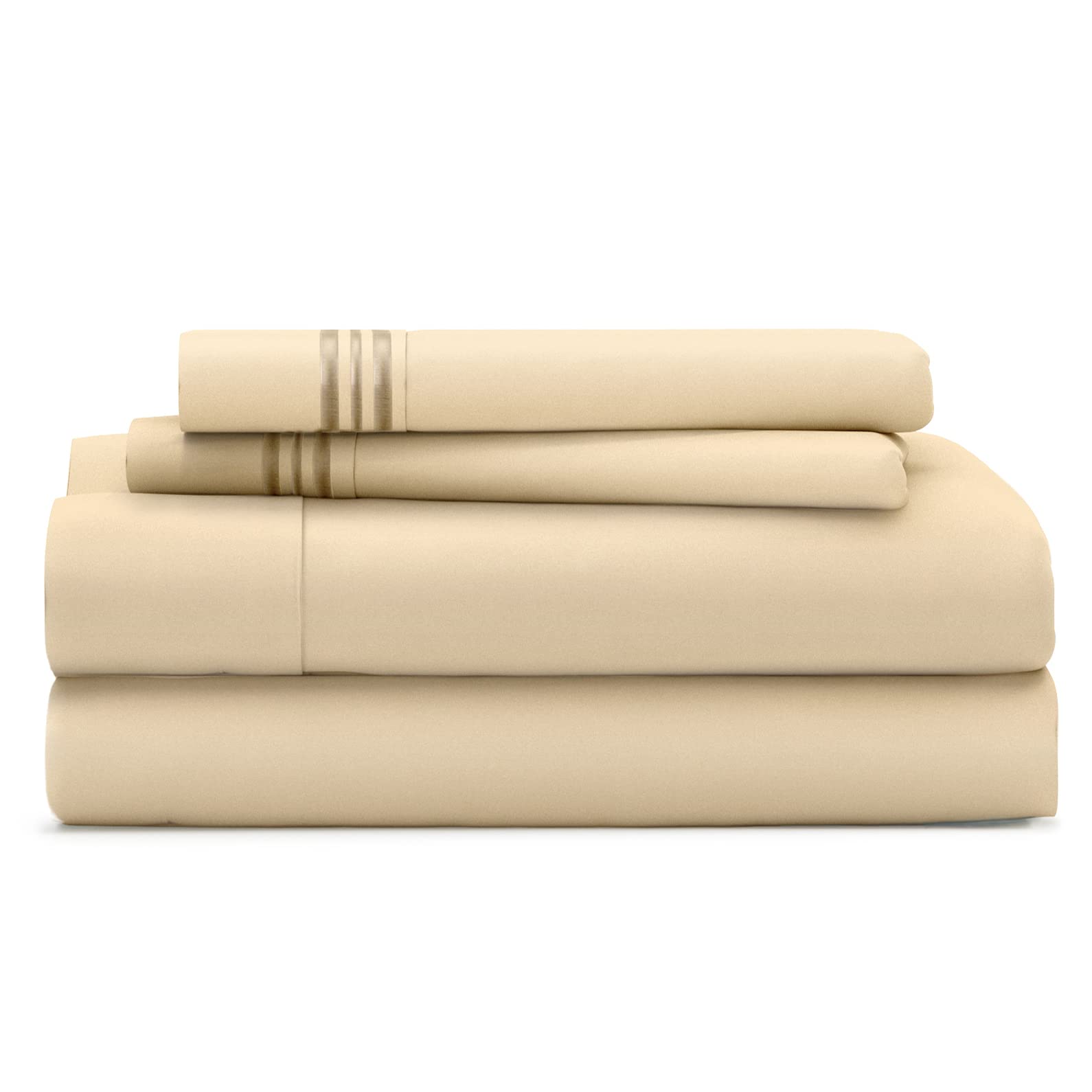 Cosy House Collection King Size Sheet Set - 4 Piece Set - Deep Pocket - Super Soft Luxury Hotel Bed Sheets - Stain, Fade & Wrink