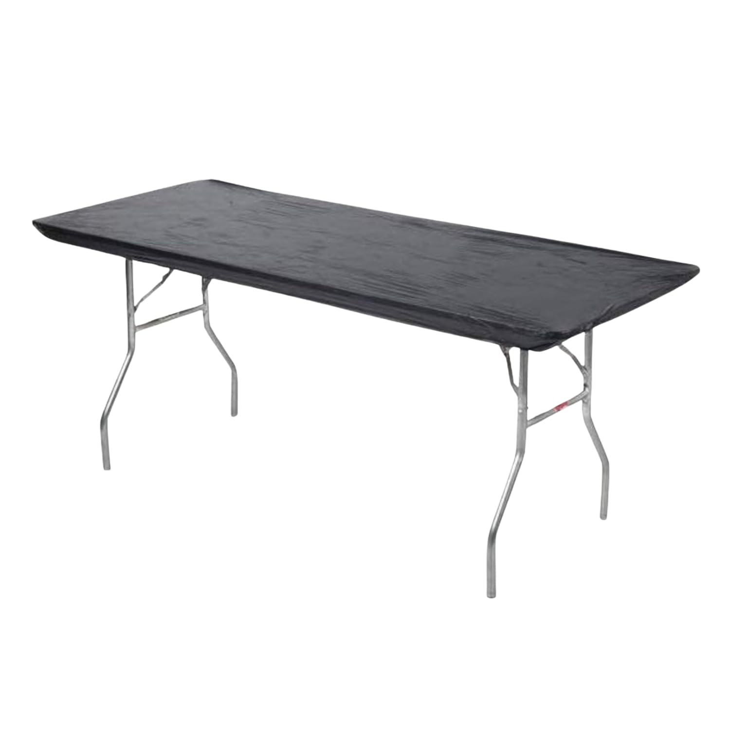 Kwik-Covers 6' Rectangular Plastic Table Covers 30' X 72' (6 Feet), Bundle Of 10 - Indoor Or Outdoor Fitted Table Covers For Banquet Tables (Black)