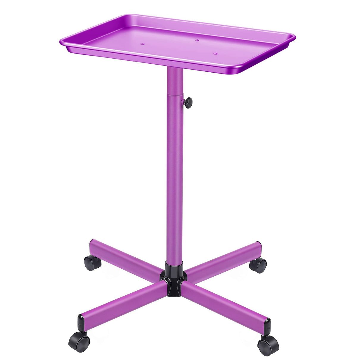 Wuissvnb Salon Tray, Salon Tray on Wheels, Premium Aluminum Salon Tray, Hair Stylist Tray, Tattoo Tray, Height Adjustable Salon 