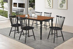 Coaster Home Furnishings Hollyoak 7-Piece Rectangular Dining Set Walnut and Black