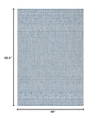 Safavieh Courtyard Collection 4' X 5'7' Grey/Blue Cy8235 Indoor/ Outdoor Waterproof Easy Cleaning Patio Backyard Mudroom Accent Rug