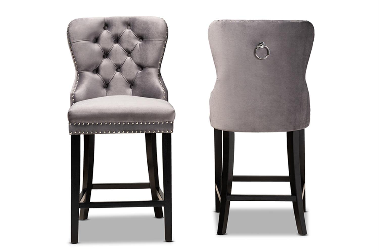 Baxton Studio Howell 2-Piece Counter Stool Set - Thumbnail 2