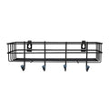 Monit Bathroom And Kitchen Shelf Organiser With Hooks And Self Adhesive  Corner Wall Mounted Shelf, Towel Holder, Rack, Accesso