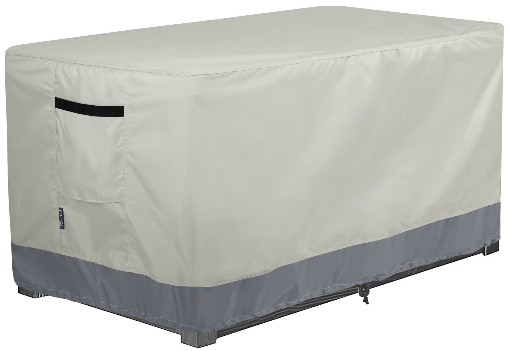 Steeca Patio Deck Box Cover Waterproof Outdoor Rectangular Storage Bench Cover 62L X 30W X 26H Inch