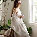 Bedsure 100% Cotton Blanket Twin Xl Size For Bed - Breathable And Lightweight, Soft Cozy Textured Herringbone Woven Blanket For Summer Spring, Linen Beige, 66X90 Inches