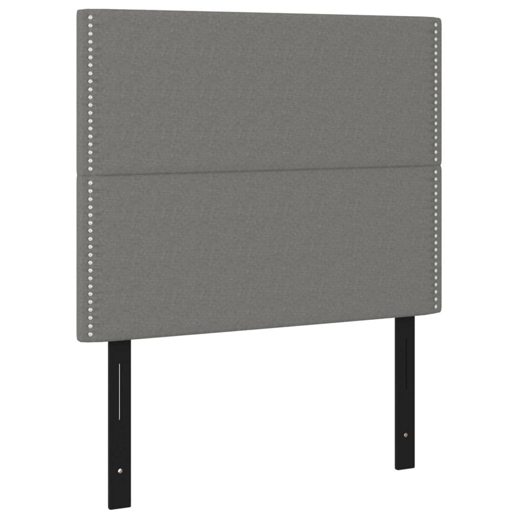 Vidaxl Headboard 2 Pcs, Upholstered Headboard For Bed Home, Bed Headboard With Wooden Leg, Bedroom Furniture, Dark Gray 39.4&quot;X2&quot;X30.7&quot;/34.6&quot; Fabric