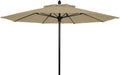 Fiberbuilt Home 7Mpuk-8600 7.5 Ft. Oct Market 8 Rib Push Up Black With Antique Beige Marine Grade Canopy