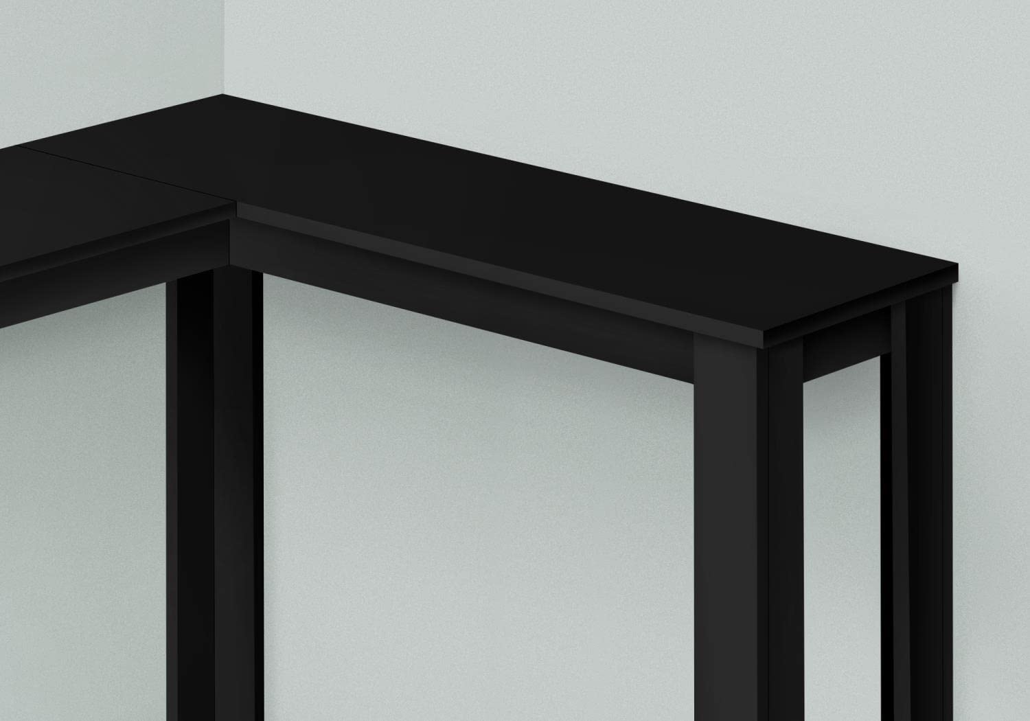 Monarch Specialties I 3657 Accent Table, Console, Entryway, Narrow, Corner, Living Room, Bedroom, Laminate, Black, Transitional