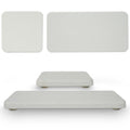 Soap Dishes, 4-Set Water Absorbent Diatomite Earth Drying Mats - 2 Large & 2 Small Trays with Anti-Slip Pad, Sandpaper. Ideal fo