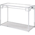 Acme Asbury Mirrored Top Metal Frame Console Table in Mirrored and Chrome