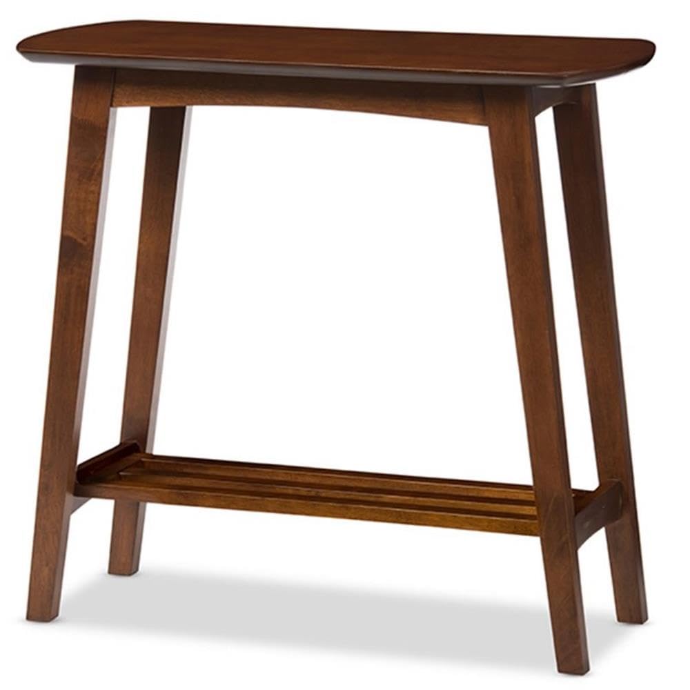 Baxton Studio RT295C-OCC Sacramento Mid-Century Modern Scandinavian Style Console Table, Dark Walnut