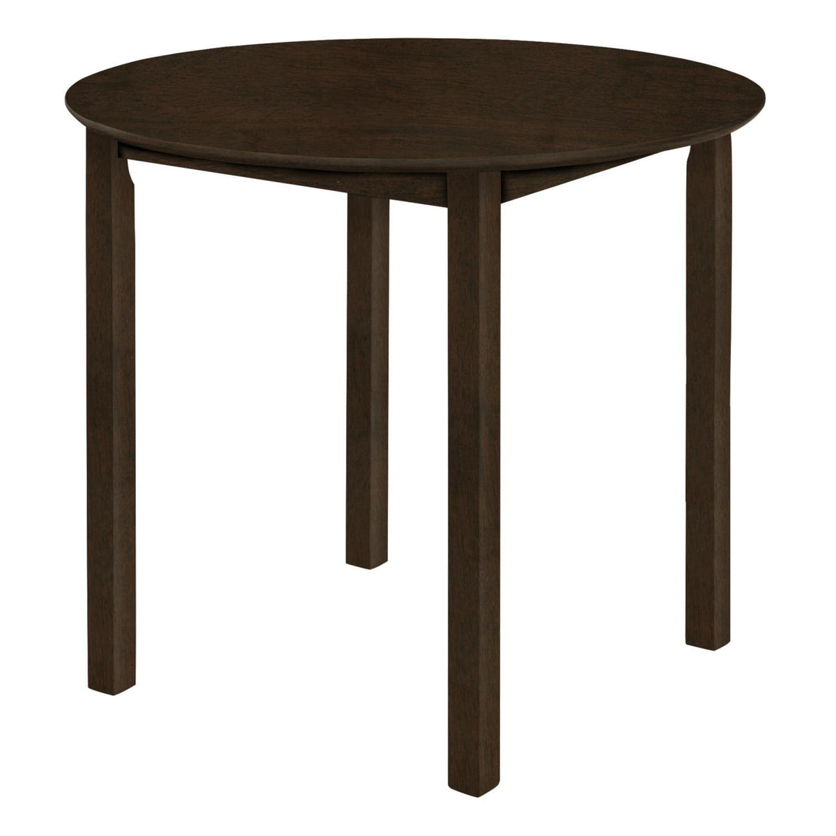 Monarch Specialties 1300 Table, 36' Round, Small, Kitchen, Dining Room, Veneer, Wood Legs, Brown, Transitional Table-36 Dia Espresso, 35.5' L x 35.5' W x 30' H