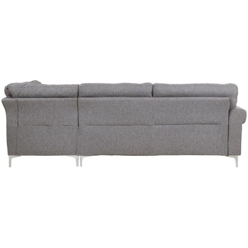 Acme Melvyn Sectional Sofa in Gray Fabric