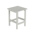Costaelm Square Outdoor Side Tables, Adirondack Patio Tables For Outside, Hdpe Patio End Table Weather Resistant, Balcony Table For Pool, Seaside, Backyard, Porch, Indoor Companion, Sand