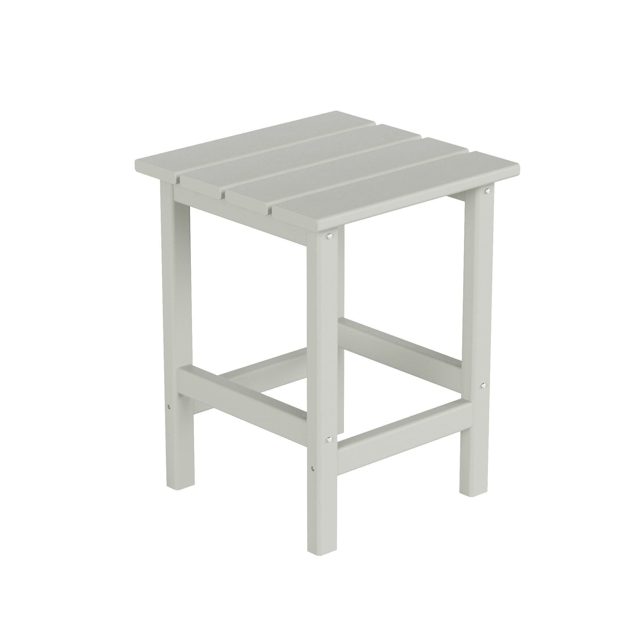 Costaelm Square Outdoor Side Tables, Adirondack Patio Tables For Outside, Hdpe Patio End Table Weather Resistant, Balcony Table For Pool, Seaside, Backyard, Porch, Indoor Companion, Sand