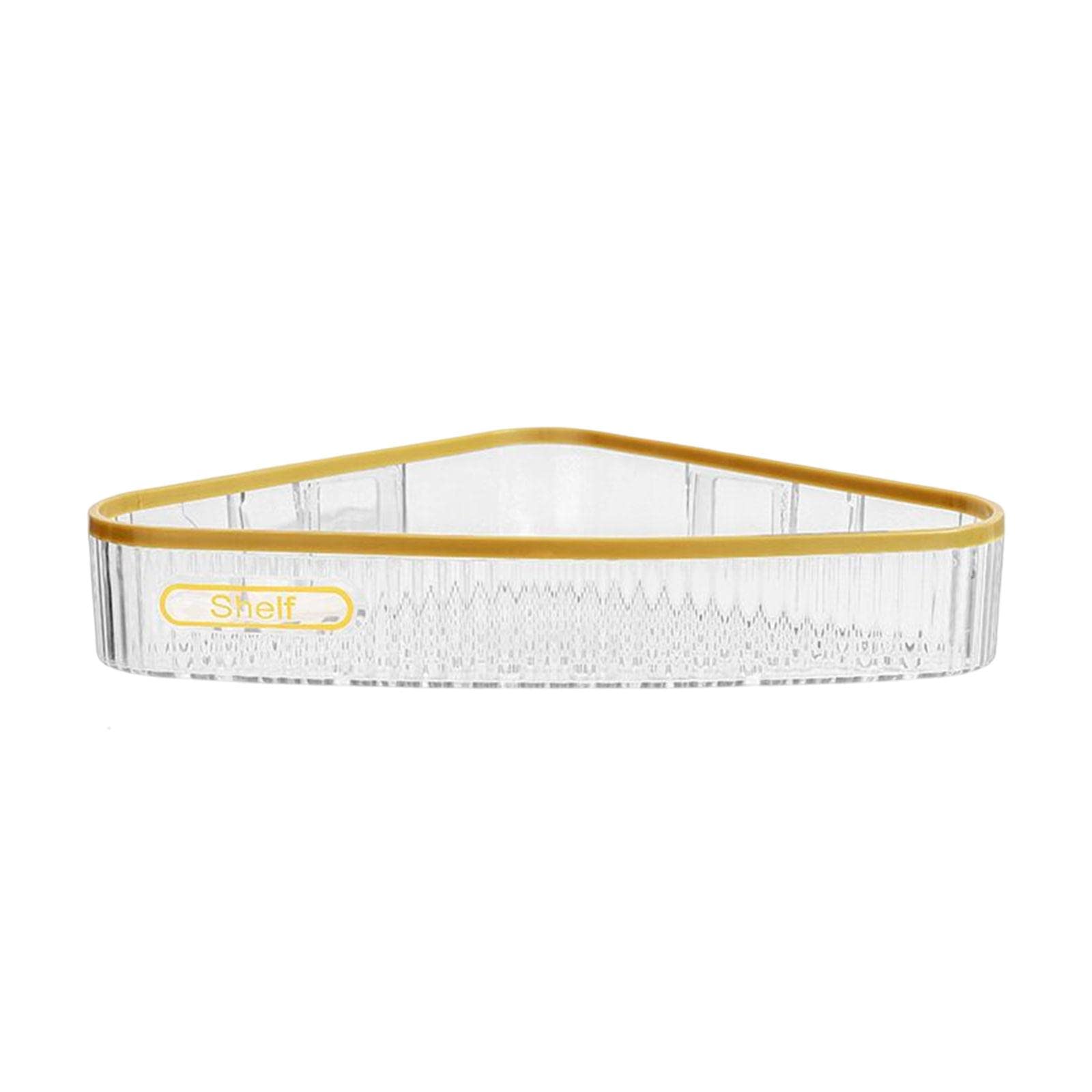 Ecomistiq Corner Bathroom Shelf Kitchen Organiser Sturdy Shelf Basket Storage Rack Transparent | Racks & Holders | Kitchen Stora