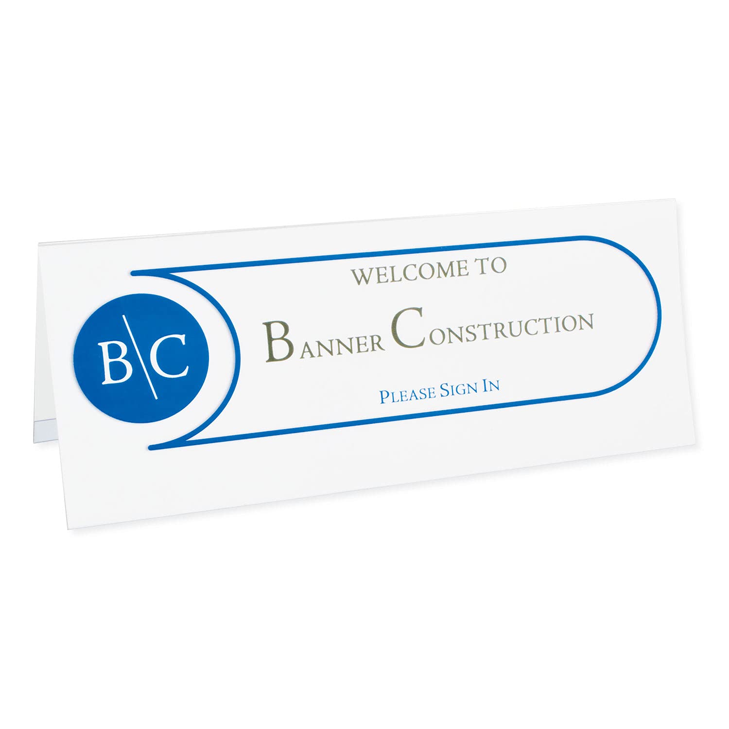 Tent Card Holders, 4 1/4' X 11', Rigid Heavyweight Clear Plastic, 25/Box