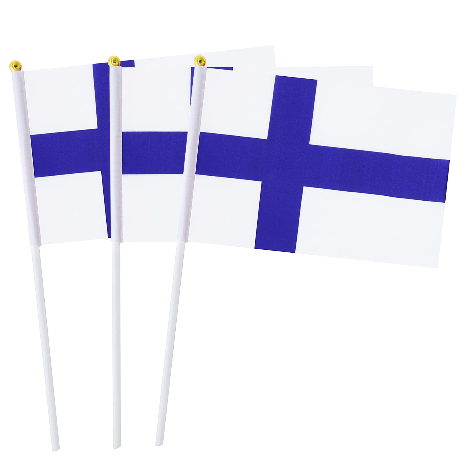 Finland Flag Finns Hand Held Small Mini Stick Flags Decorations International Country World Flags For Party Olympics Festival Pa