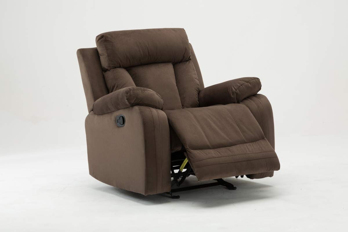 HomeRoots 40&quot; Modern Brown Fabric Chair