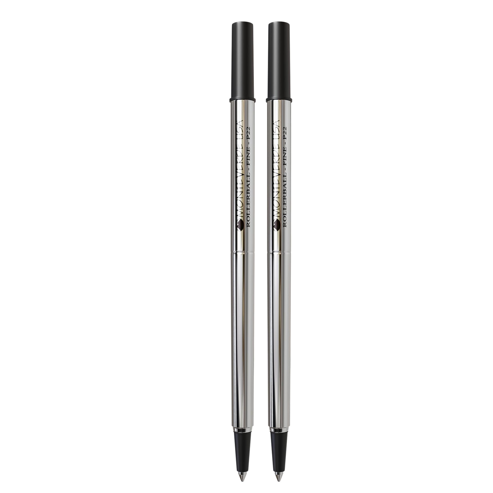 Monteverde Rollerball Refill To Fit Parker Rollerball Pens, Fine Point, Black, 2 Per Pack (P222Bk)