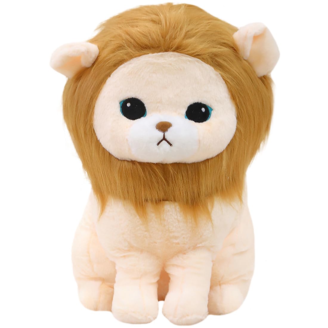 Elainren Ultra-Soft Brown Lion Plush Toy Lovely Lion Stuffed Animals Cuddle Lifelike Lion Plush Pillow Decor Gifts/16.5 ' '