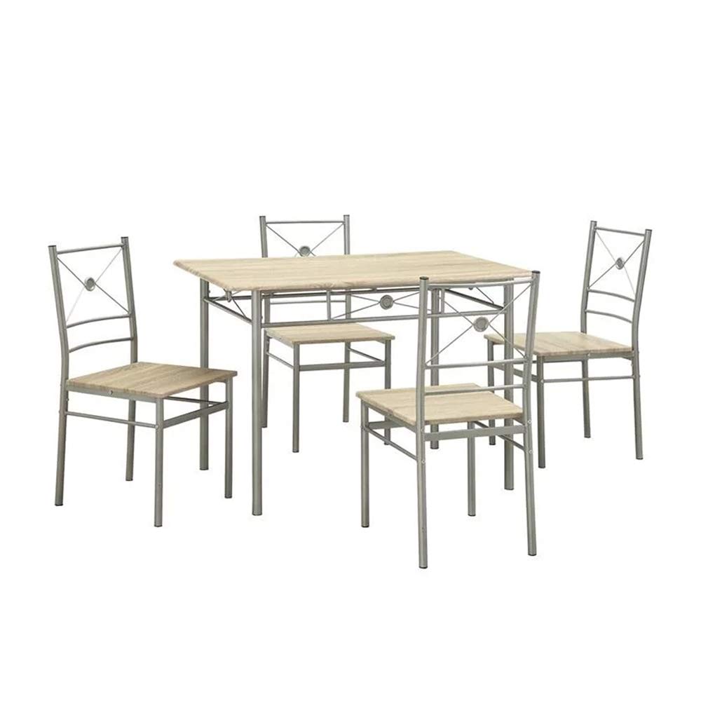 Benzara Dining Set Silver