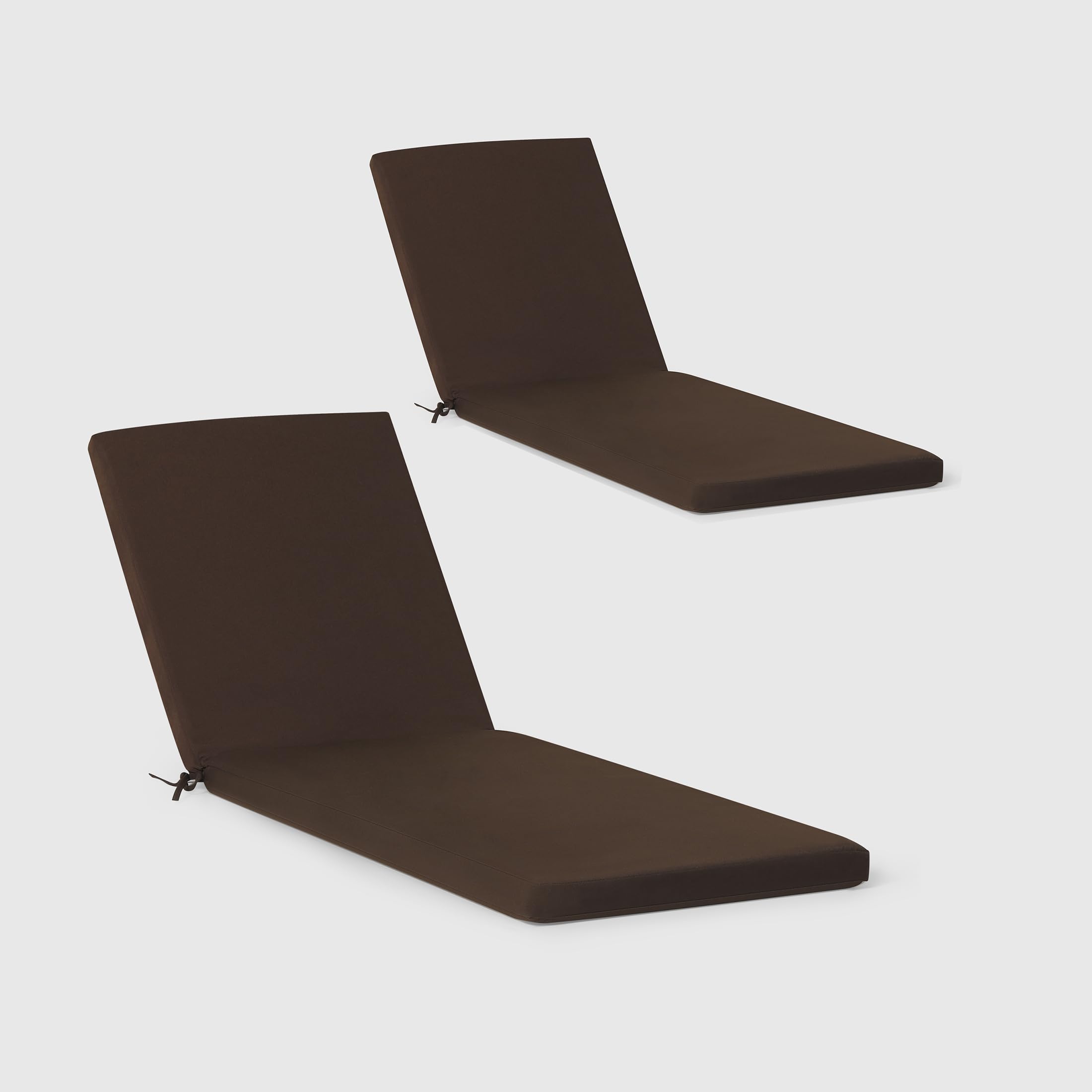 Westintrends Solace Outdoor Chaise Lounge Chair Cushions Set Of 2, 74' X 22.5', Brown
