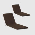 Westintrends Solace Outdoor Chaise Lounge Chair Cushions Set Of 2, 74' X 22.5', Brown