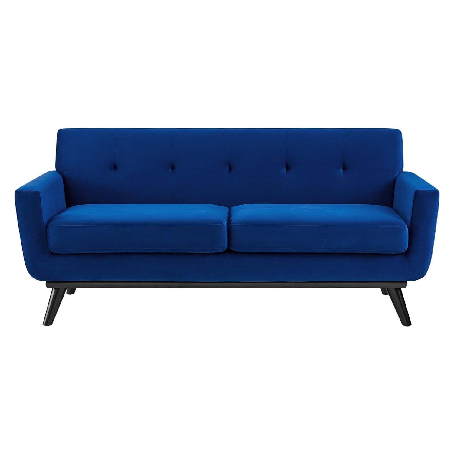 Modway Engage Performance Velvet Loveseat with Navy Finish EEI-5599-NAV