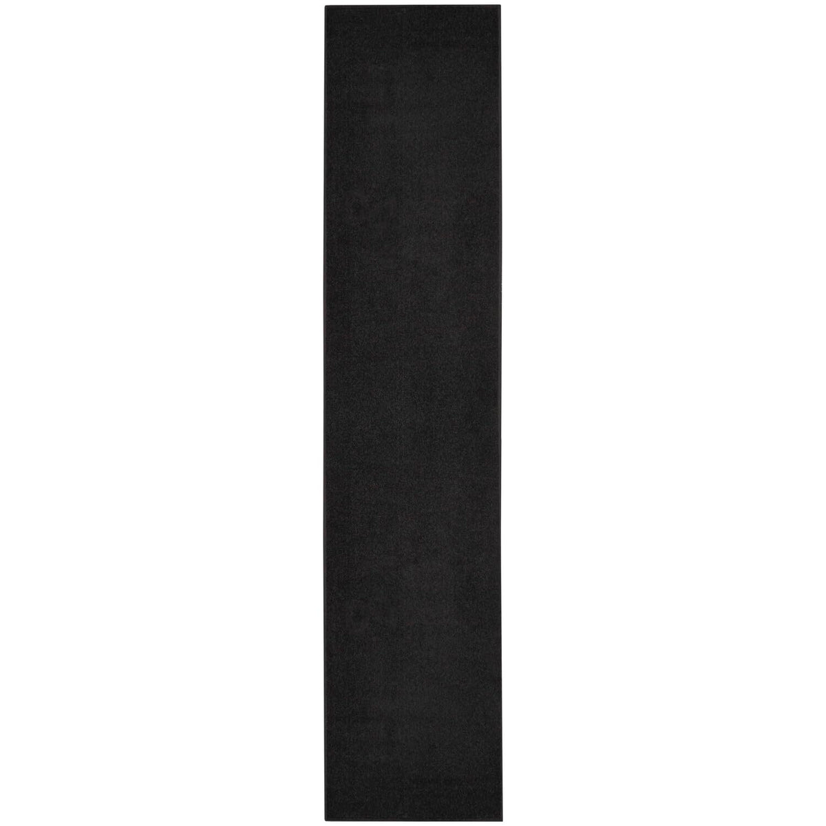 Nourison Essentials Indoor/Outdoor Black 2'2' X 16 Area Rug, Easy Cleaning, Non Shedding, Bed Room, Living Room, Dining Room, B