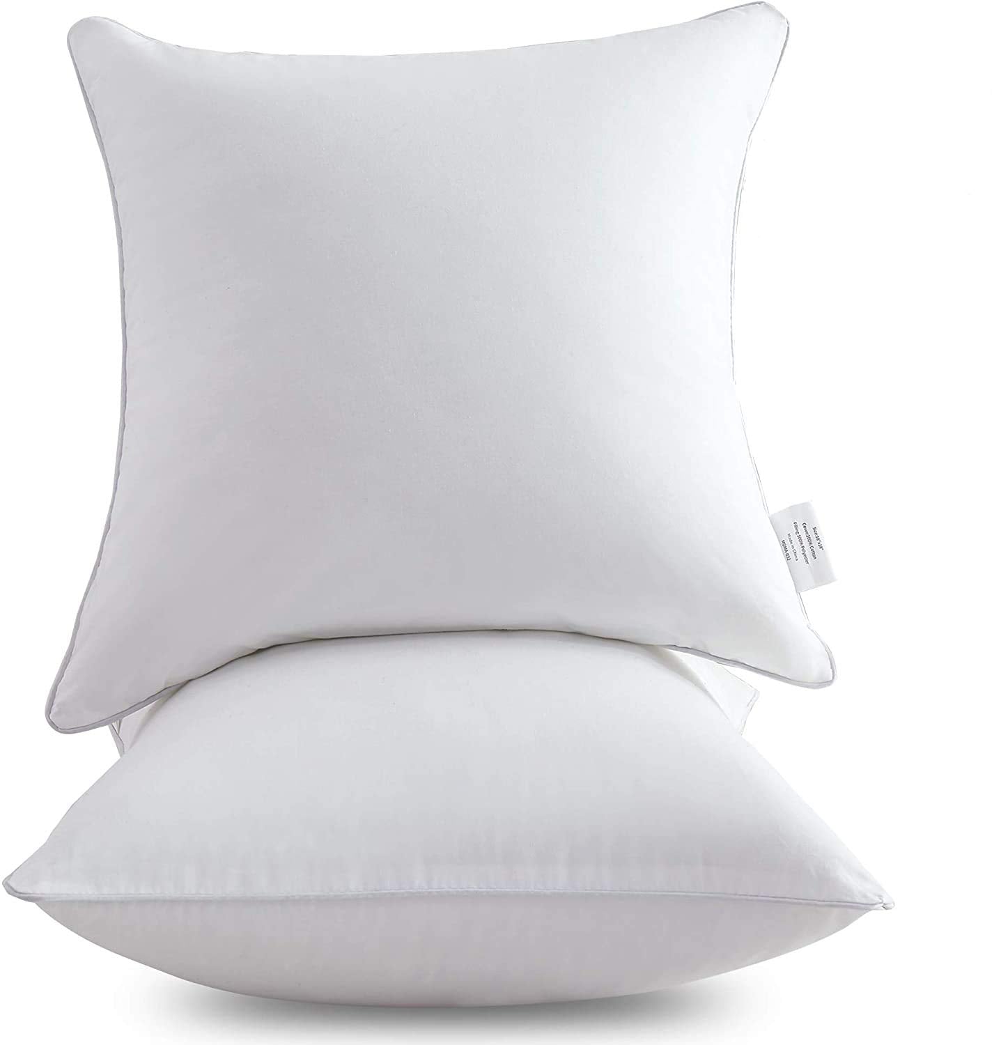 Leeden 20 X 20 Pillow Inserts (Set Of 2) - Throw Pillow Inserts With 100% Cotton Cover - 20 Inch Square Interior Sofa Pillow Ins