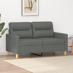 vidaXL Dark Gray 2-Seater Sofa - Comfortable Padded Seats and Back Cushions - Metal Frame - Modern Living Room Furniture - 100% Polyester Fabric Upholstery