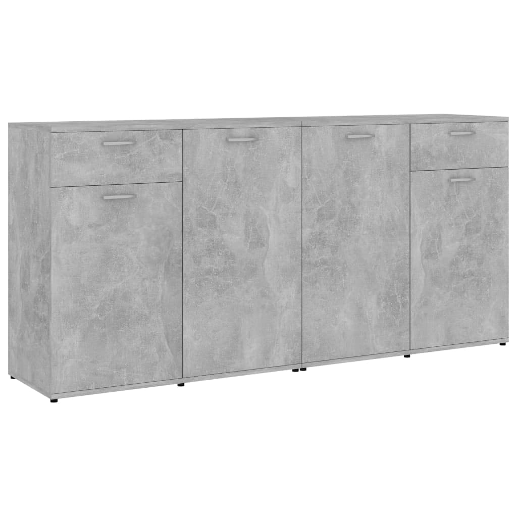 vidaXL Sideboard, Sideboard Cabinet Commode, Storage Sideboard with 2 Doors, Storage Side Cabinet, Scandinavian, Concrete Gray Engineered Wood