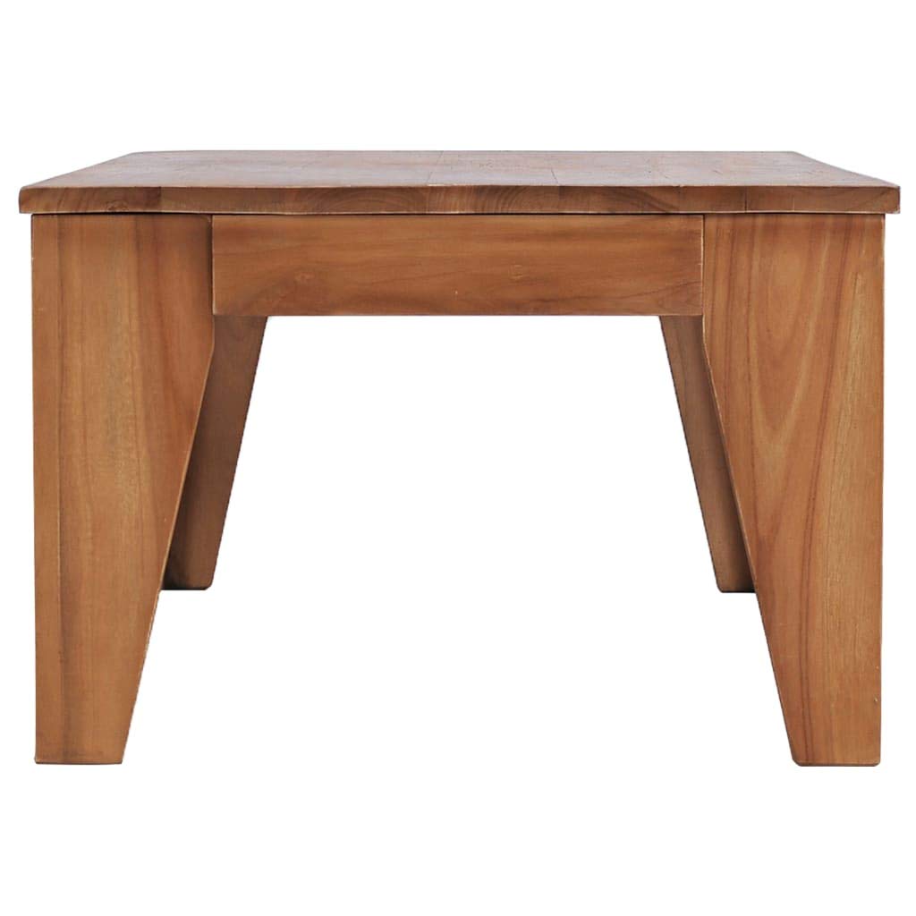 vidaXL Rectangular Solid Teak Wood Coffee Table - Thumbnail 2