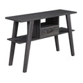 Convenience Concepts Newport Mike W Console Table with Drawer, Weathered Gray