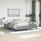 Vidaxl Bed Frame Light Gray 76''X79.9'' King Fabric