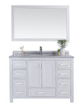 Laviva Wilson 48 - White Cabinet White Stripes Marble Countertop
